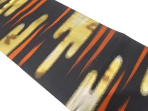 霞模様織り出し　名古屋帯